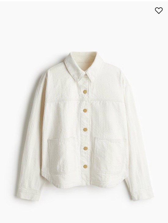 H&M Jackets & Blazers - H&M DIVIDED Off-White twill overshirt